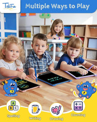 TEKFUN Kids Toys,10in 2 Pack LCD Writing Tablet Coloring Doodle Drawing Board Pad for Kids with Stylus, Car Trip Educational Toys Easter Toys Birthday Gift for Toddlers 3 4 5 6 7 Kids Girls Boys
