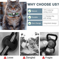 Reflective AirTag Cat Collar - Emerald / S(9"-13") - image 3