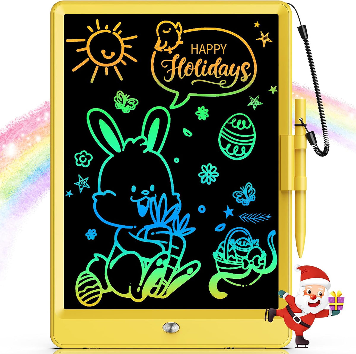 10 Inch LCD Writing Tablet for 3-8 Year Olds - Yellow / 10 inch