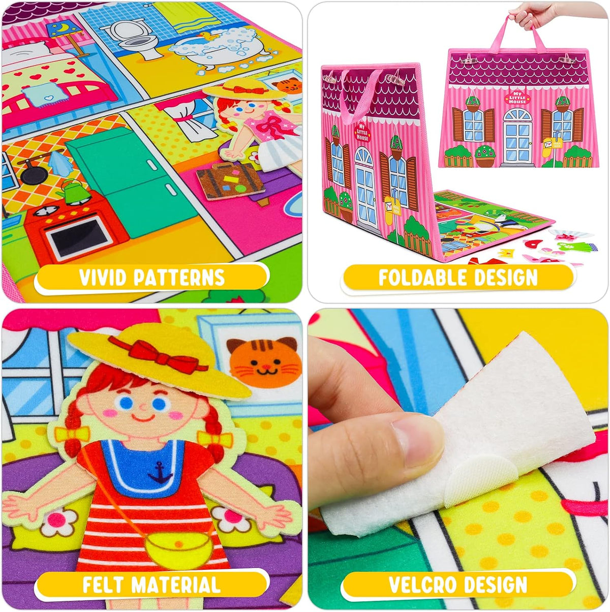 OKOOKO 41Pcs Felt Story Board Set - Pink - image 3