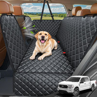 URPOWER 4 in 1 Dog Car Seat Cover for Back Seat - Black / X-Large