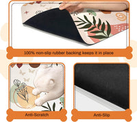 Pet Feeding Mat for Floors Cat Food Mat Waterproof Dog Food Mat - 30"L x 17"W / Boho - image 3