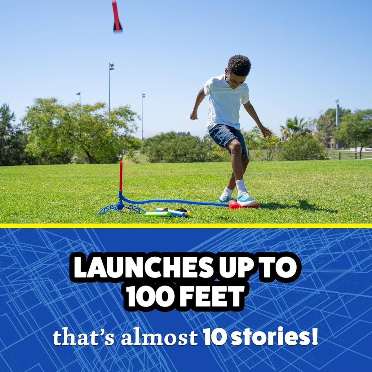 Stomp Rocket Jr Multi-Color Rocket Launcher for Kids, 8 Rockets – Fun for Kids & Family - Jr Multi-Color 8 Rocket Pack - image 4