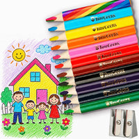 Jumbo Fat Triangle Colored Pencils for Kids