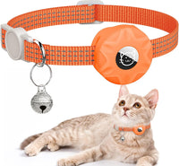 AirTag Cat Collar, Reflective Kitten Collar Breakaway – Essentials for Cats - Orange
