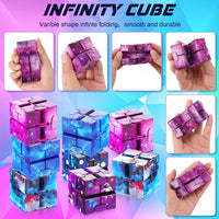 Zhanmai 20 Pieces Galaxy Infinity Cube Fidget Sensory Toy - 45 / Graceful Style - image 2