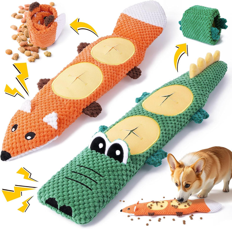 XIUGOAL Tough Dog Toys for Chewers - Fox-Crocodile