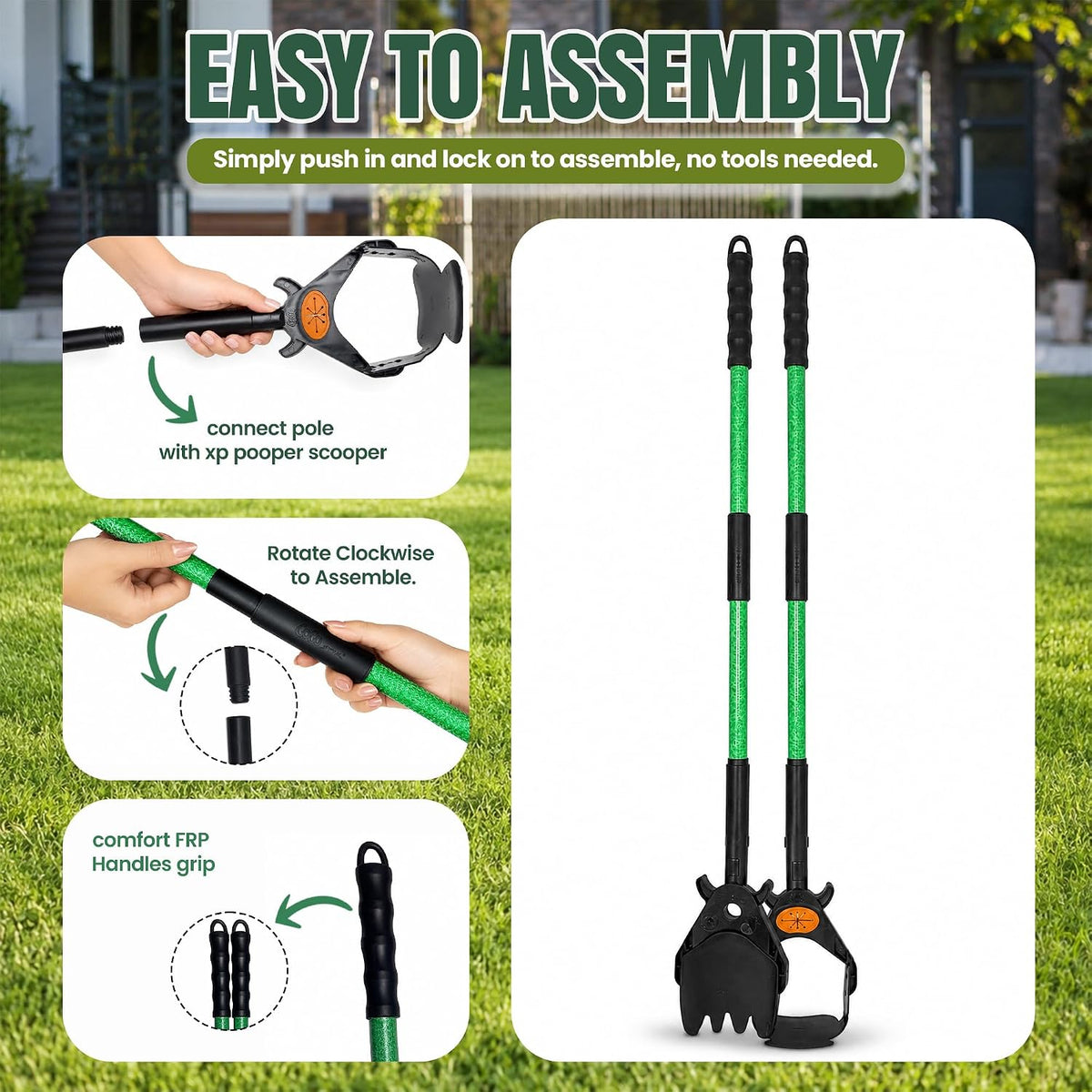 XP Pooper Scooper & Rake Set - XP Scooper and Rake SET, 37" - image 4