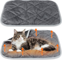 2 Pack Self Warming Cat Bed Thermal Pet Mat - 18 x 24 Inches / Gray