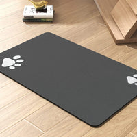 PADOOR Pet Feeding Mat-Absorbent Dog Mat for Food and Water Bowl-No - 16"x24" / Dark Grey
