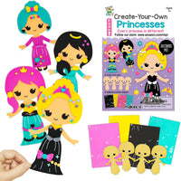 VKPI 4 Butterflies Foam Art Crafts Gift Kit - Princess