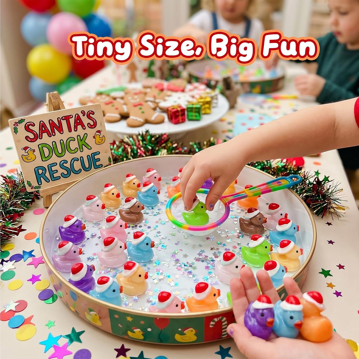 Mini Resin Duck Colorful Miniature Figures Micro Fairy Garden - 160Luminous Christmas Duck - image 4