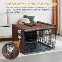 DONORO Dog Crate Cover 24 Inch Waterproof Pet Kennel Cover 600D Heavy - 36.0"L x 23.0"W x 25.0"H / Brown - image 2