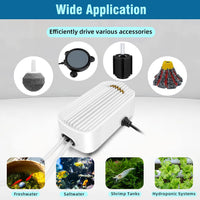 Quiet Aquarium Air Pump 3W Fish Tank Oxygen Aerator Pump with Air - 5W - image 4