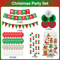 Fecedy Happy Halloween Banner Triangular bunting Paper flower fans - Christmas,red Green - image 2