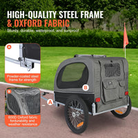 VEVOR Dog Bike Trailer, Supports up to 88 lbs - Black/Gray - image 3