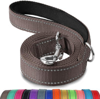 Joytale Reflective Dog Leash for Medium & Large Dogs - 5 ft Standard / Brown