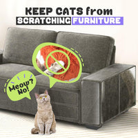 JINVOGREEN 18-piece clear cat scratch furniture protector sheets - view 2