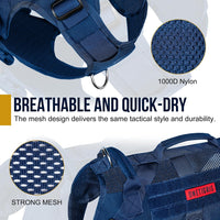 OneTigris No Pull Tactical Dog Harness for Medium Dogs - Blue / L - image 2