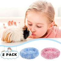 2 Pack Guinea Pig Beds Warm Winter Hamster Small Animal Bed – Daily Care for Small Pets - Pink and Blue - image 4