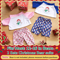 Civaner 2 Pack Bear Clothes Stuffed Animal Outfit Pajamas - Snowman - image 3
