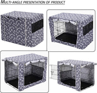 Pethiy Dog Crate Cover Durable Polyester Pet Kennel Cover Universal - 30.0"L x 19.7"W x 21.0"H / Sky Gray - image 2