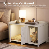MAHANCRIS Cat Litter Box Enclosure - White - image 3