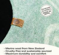 Cat Cave, New Zealand Wool Bed for Indoor Cats - Pistachio / Medium - image 2