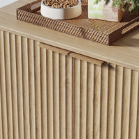 Evermagin 31.5" Cat Litter Box Enclosure Furniture – Essentials for Cats - Oak - image 4