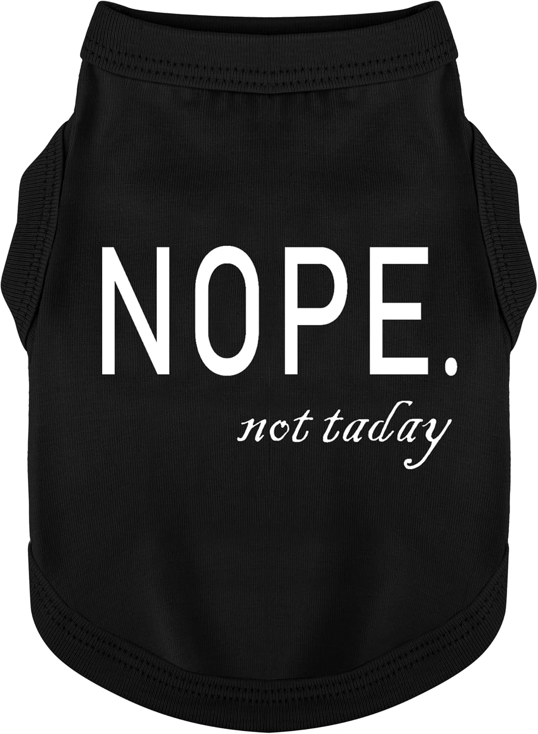 Discover Cozy Cotton Canine Wear: Soft, Lightweight - M-(8~14lb) | Chest(~18.1") / Black-Nope