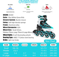 Adjustable Inline Skates for Kids Ages 4-12 – Fun for Kids & Family - Cyan / XLarge-Youth & Adult（6-9 US） - image 3