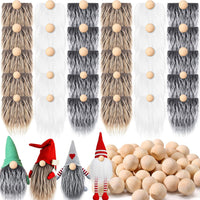 Tudomro 45 Pcs Halloween Gnome Beards for Crafting DIY Gnome Beard - Gray, Camel, White / 90