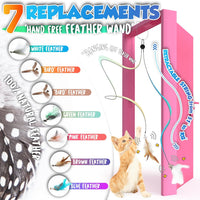 Retractable Cat Feather Toys 7PCS Refills with Bell - image 3