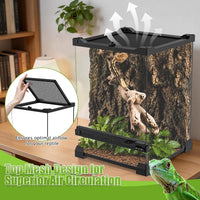 Folding Reptile Travel Terrarium Tank 17" × 12" × 10" – Essentials for Reptiles And Amphibians - 8" x 8" x 12" - image 2