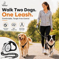 Dual Retractable Dog Leash, Detachable for Single Use - 10 FT - image 2