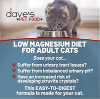 Dave's Pet Food Urinary Tract Cat Food Wet (Chicken Pate in Gravy), Non-Prescription Low Magnesium Restricted Diet Canned Cat Food, Added Vitamins, Vet Recommended, 5.5 oz (24 Pack)