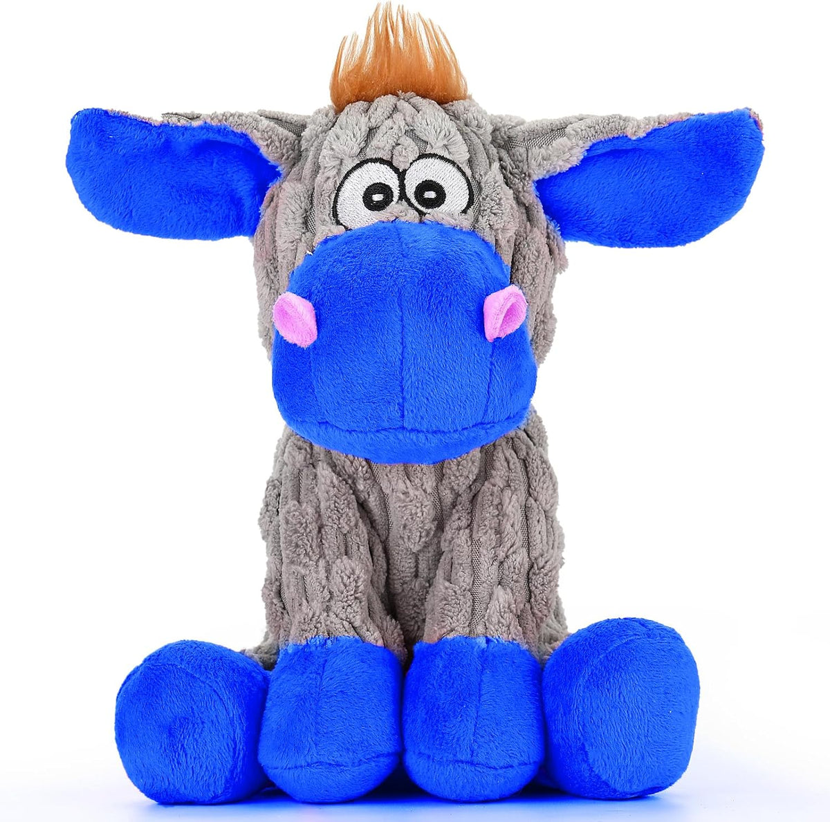 loncoldy Plush Chew Toys for Large Dogs - gray & blue