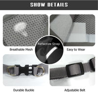 FEimaX Dog Harness and Leash Set for Walking - Grey / X-Large - image 3
