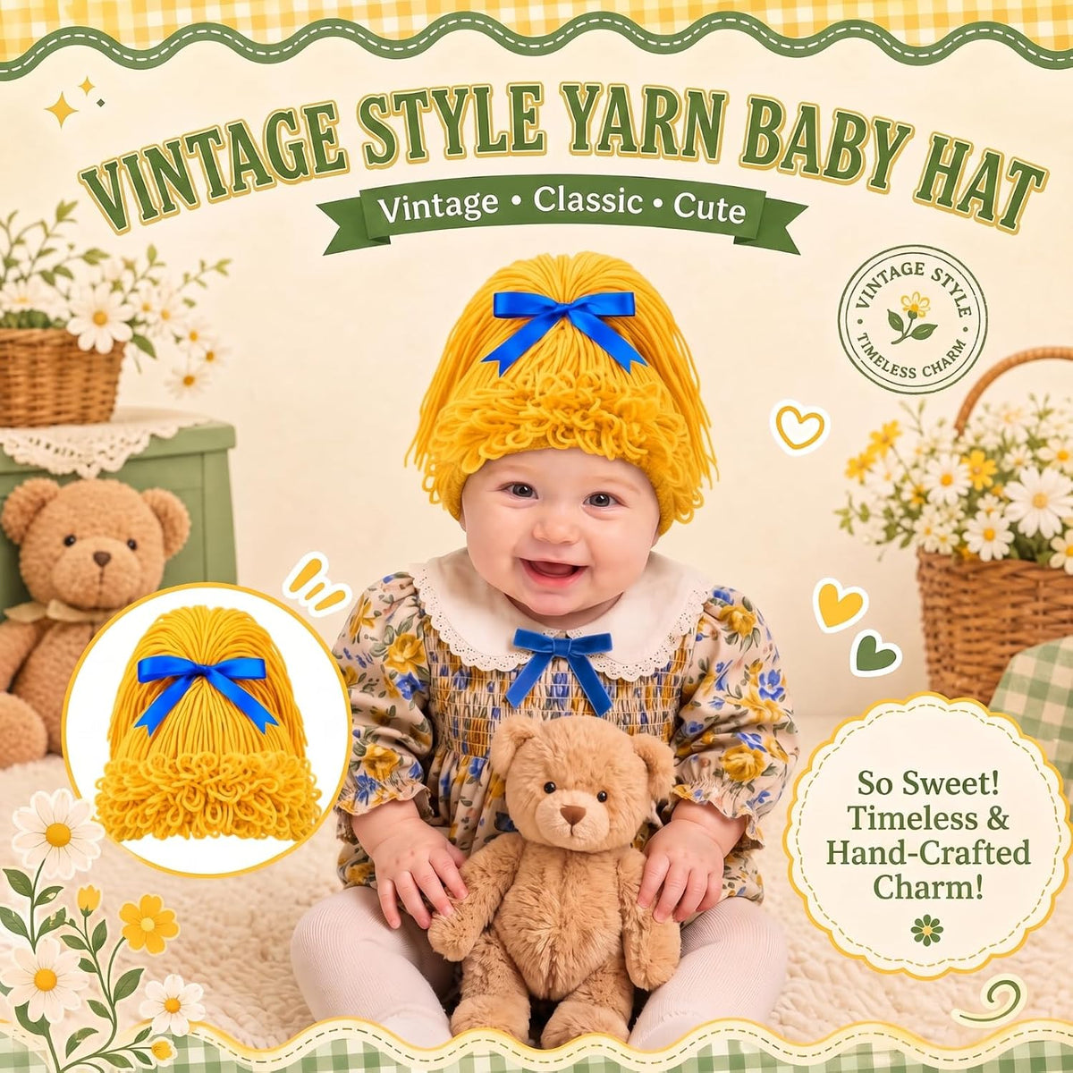 Halloween Cabbage Costume Yarn Wig - Yellow 2 / High Ponytail - image 4