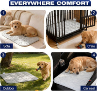 Cooling Dog Mat Large, Breathable 3D Mesh No-Gel Pad - Gray / 42" * 28" - image 4
