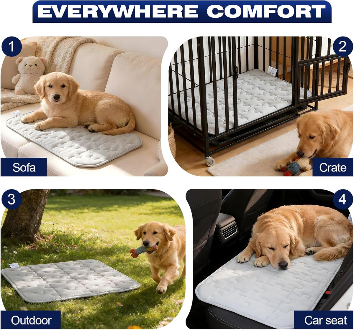 Cooling Dog Mat Large, Breathable 3D Mesh No-Gel Pad - Gray / 42" * 28" - image 4