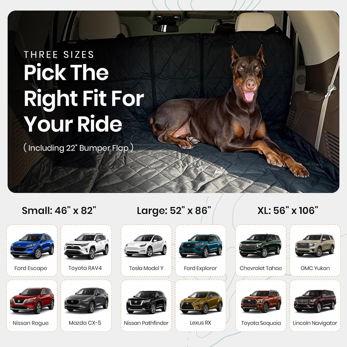 4Knines SUV Cargo Liner for Dogs, Fold Down Seats, Black Large – Essentials for Dogs - Camo / Large - image 3