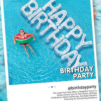 Shappy Happy Birthday Pool Floats Balloon – Fun for Kids & Family - White / 20'' / Colored Dots - image 3