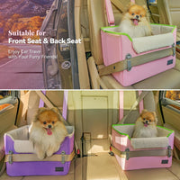 PETSFIT Dog Car Seats for Small Dogs, Patented Safety Buckles - Oxford Cloth / Pink - image 2