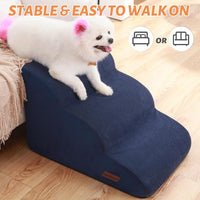 Dog Stairs for Small Dogs and Cats - Blue / 3 / Standard 3-Step 15.7"H - image 3