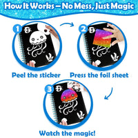 FUNNYB&G Foil Art Craft Kit for Kids - Ocean - image 4