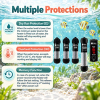 AquaMiracle 100W Small Aquarium Heater Dual LED Display for 10-20 Gal - For 1-3 Gal Aquariums - image 4