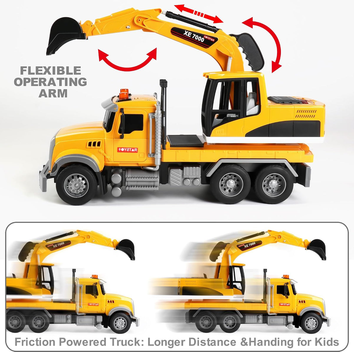 Dwi Dowellin Kid Trucks Toys for Boys Age 3-5 - excavator truck - image 2