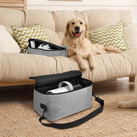 Beautyflier Pet Grooming Supplies Organizer, Protective Tote Bag Case for Pet Grooming Kit & Vacuum Suction Dogs Cats Hair, Travel Pouch Bag for Pet Dog Grooming Vacuum Kit, Bag Only (Gray)