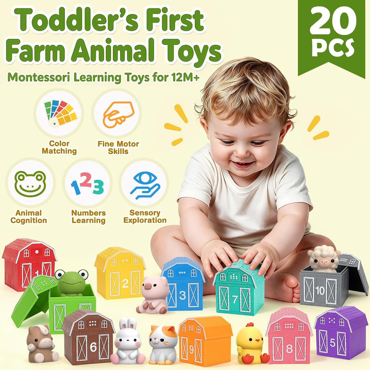 Learning Toys for 1, 2, 3 Year Old Toddlers - FARM - image 2